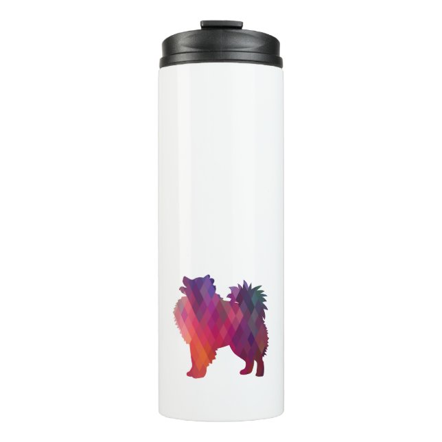Bouteilles Isothermes American Eskimo Chien Geo Silhouette violet (Devant)