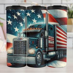 Bouteilles Isothermes American Flag Truck Patriotic Road