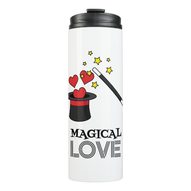 Bouteilles Isothermes Amour magique - Noir (Devant)