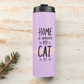 Bouteilles Isothermes Amoureux des chats Home est là où est mon chat
