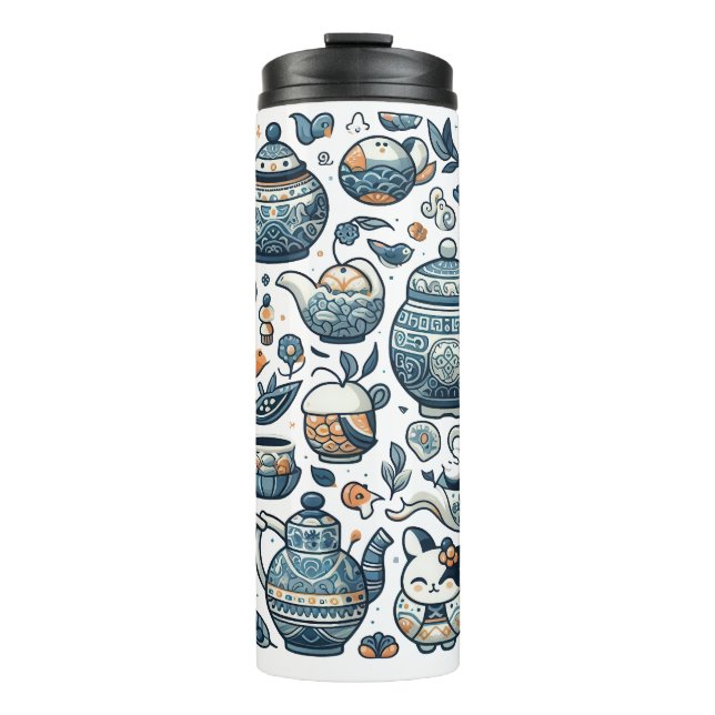 Bouteilles Isothermes amoureux du thé café (Devant)