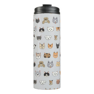 Bouteilles Isothermes Amusement animal : Chiens de chats Doodle Mix