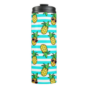 Bouteilles Isothermes Ananas Tropical : Motif de lunettes de soleil Retr