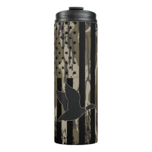 Bouteilles Isothermes Ancien Camo Chasse au canard American USA Drapeau
