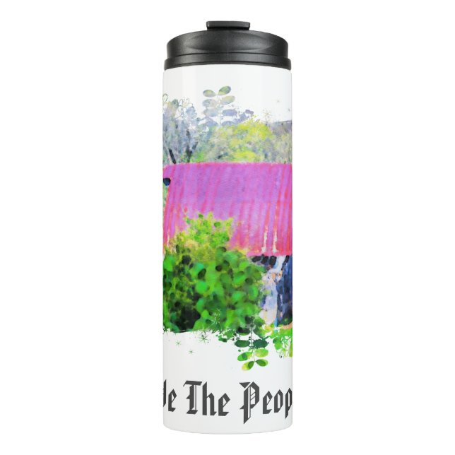 Bouteilles Isothermes *~* Ancienne grange Pays Rustique AP16 (Devant)