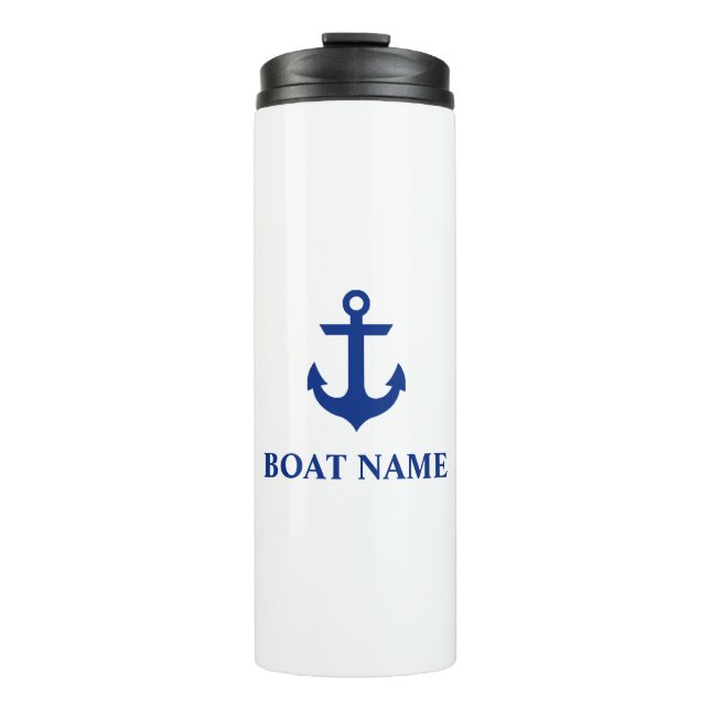 Bouteilles Isothermes Ancre Nautical Boat Name (Devant)