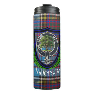 Bouteilles Isothermes Anderson Scottish Clan Tartan et Crest