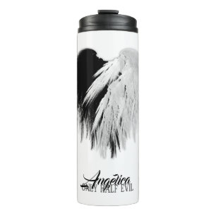 Bouteilles Isothermes ANGEL AILES COEUR Noir+Blanc Seulement mi-mal Funn