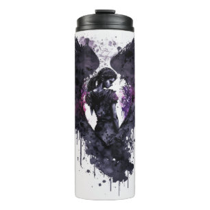Bouteilles Isothermes Angel foncé Valentine avec Enky Dark Wings Café M