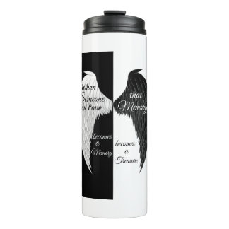 Bouteilles Isothermes Angel Wings noir et blanc