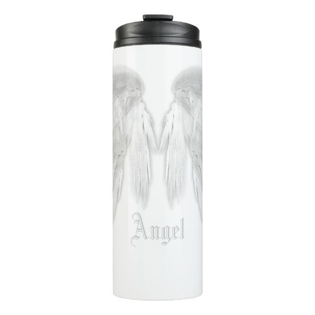 Bouteilles Isothermes ANGEL WINGS White Nom personnalisé (Devant)