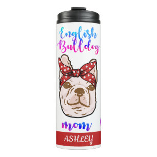 Bouteilles Isothermes Anglais Bulldog Maman mignonne Amoureux des chiens