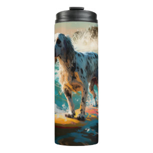 Bouteilles Isothermes Anglais Setter Beach Surfing Painting