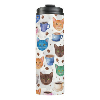 Bouteilles Isothermes Animaux Adorables et Motif de Café
