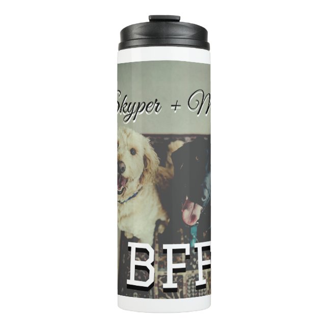 Bouteilles Isothermes Animaux de compagnie amis besties ajouter nom anim (Devant)