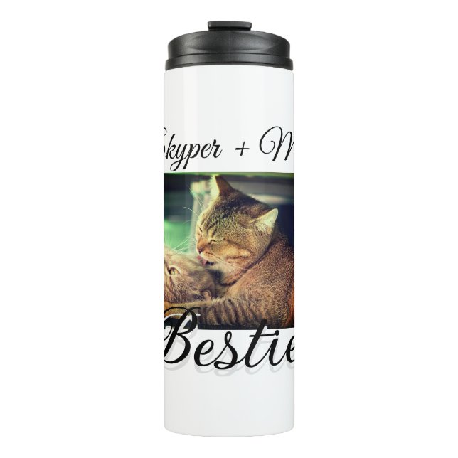Bouteilles Isothermes Animaux de compagnie amis besties ajouter nom anim (Devant)