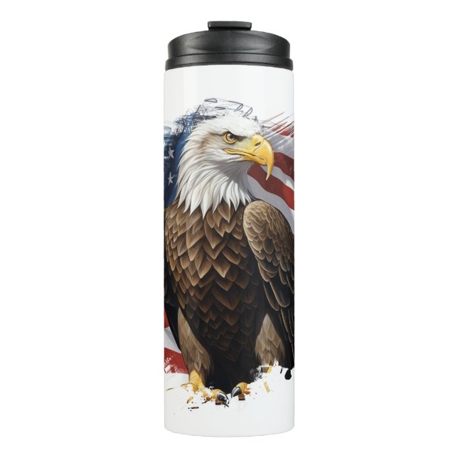 Bouteilles Isothermes *~* AP16 America Bald Eagl Eagle Drapeau Patriotiq (Devant)
