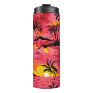 Bouteilles Isothermes Aquarelle Abstraite : Design d'impression créative