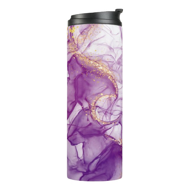 Bouteilles Isothermes Aquarelle amusante violet Arrière - plan avec des  (Tourné sur la gauche)
