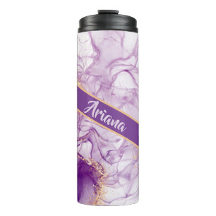 Bouteilles Isothermes Aquarelle amusante violet Arrière - plan avec des