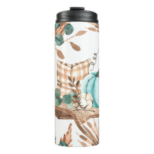 Bouteilles Isothermes Aquarelle automne continu motif avec coloris