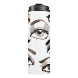 Bouteilles Isothermes Aquarelle beaux yeux motif