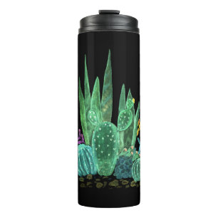 Bouteilles Isothermes Aquarelle, cactus lancer oreiller