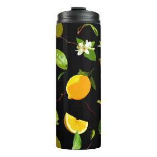Bouteilles Isothermes Aquarelle Citron et Feuilles 15