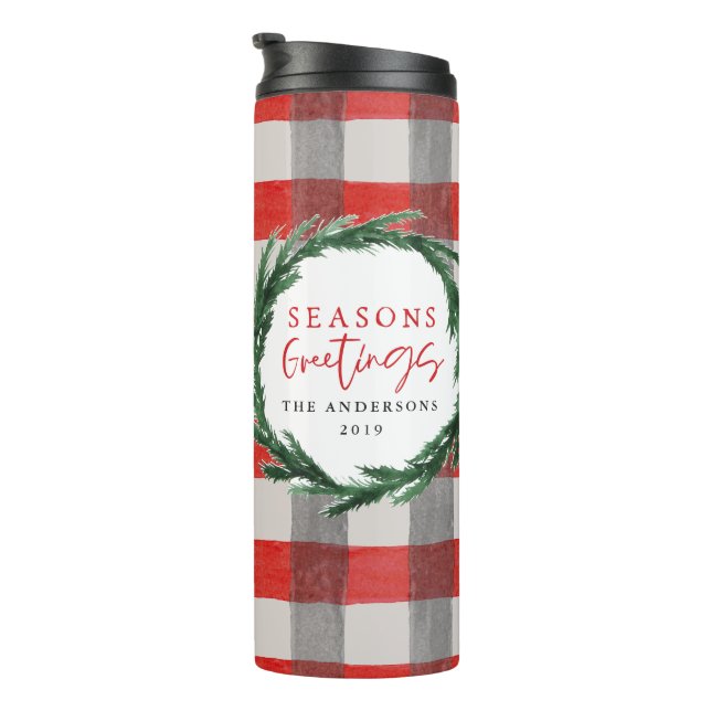 Bouteilles Isothermes Aquarelle couronne et chèque cadeau de Noël (Tourné sur la droite)