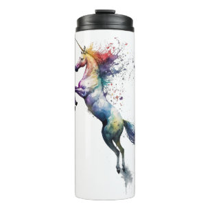 Bouteilles Isothermes Aquarelle de couleur arc-en-ciel Abstraite d'une l