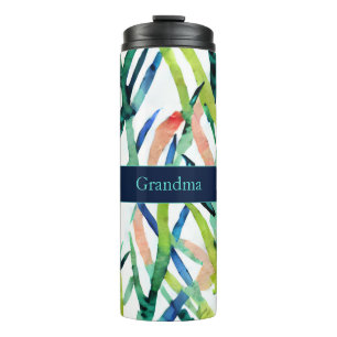 Bouteilles Isothermes Aquarelle de grand-mère Abstraite Monogramme moder