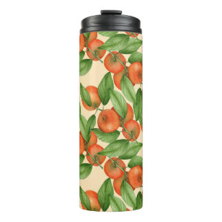 Bouteilles Isothermes Aquarelle de mandarine, motif de fruits sans soudu