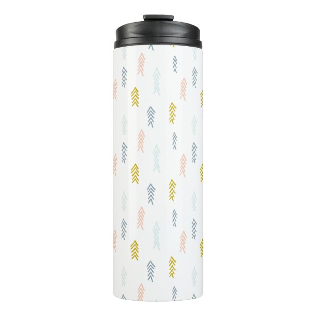 Bouteilles Isothermes Aquarelle douce Chevron Motif (Devant)