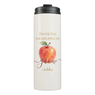Bouteilles Isothermes Aquarelle Enseignant Apple - Cadeau Merci