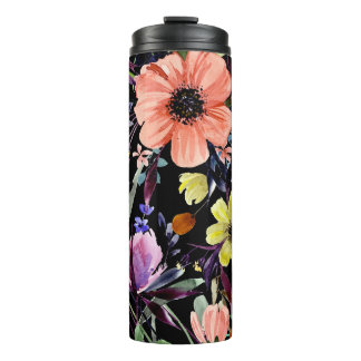 Bouteilles Isothermes Aquarelle Floral sans Seamless Garden Motif