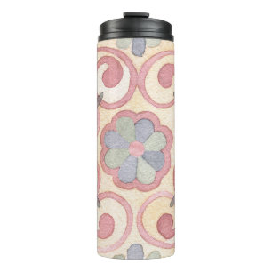 Bouteilles Isothermes Aquarelle italienne espagnole Majolica rose