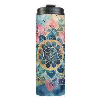 Bouteilles Isothermes Aquarelle Mandala