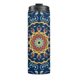 Bouteilles Isothermes Aquarelle orientale moquette Mandala florale