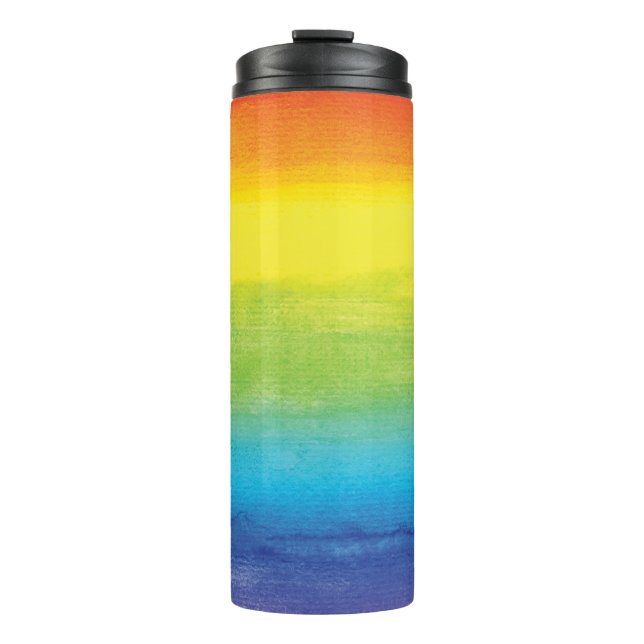 Bouteilles Isothermes Aquarelle Rainbow Pride brillant Vibrant (Devant)