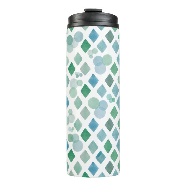 Bouteilles Isothermes Aquarelle transparente sur un arrière - plan blanc (Devant)