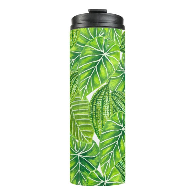 Bouteilles Isothermes Aquarelle tropicale feuille design motif (Devant)