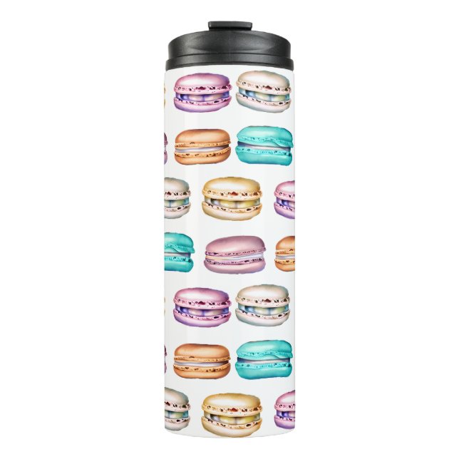 Bouteilles Isothermes Aquarelle vintage Macaron Cookies (Devant)