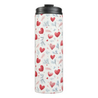 Aquarelle Whimsical Coeurs et Motif Feuille