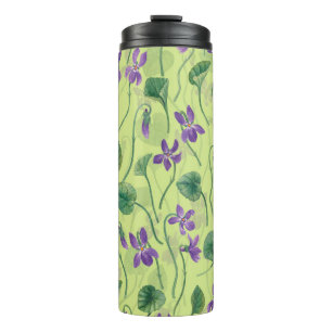 Bouteilles Isothermes Aquarelles violettes sur miel rosé