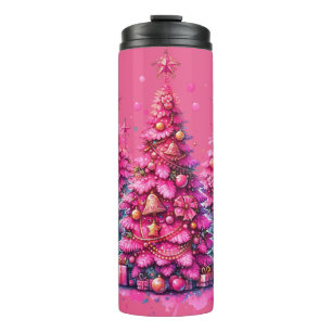 Bouteilles Isothermes Arbre de Noël rose tendance Preppy esthétique