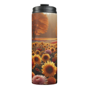 Bouteilles Isothermes Arbres d'automne/terrain avec maman