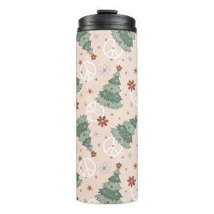 Bouteilles Isothermes Arbres de Noël et signes de paix Motif