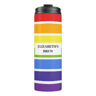 Bouteilles Isothermes Arc-en-ciel découpé Nom personnalisé brassée