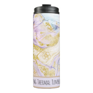 Bouteilles Isothermes *~* Arc en ciel Pastel SWAG Marbre QR Tumbler ther