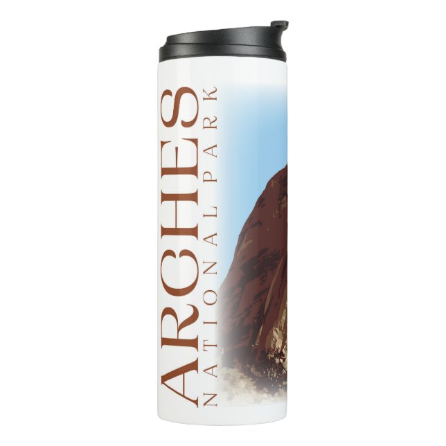 Bouteilles Isothermes Arches Tumbler, Mug de voyage du parc national (Tourné sur la gauche)